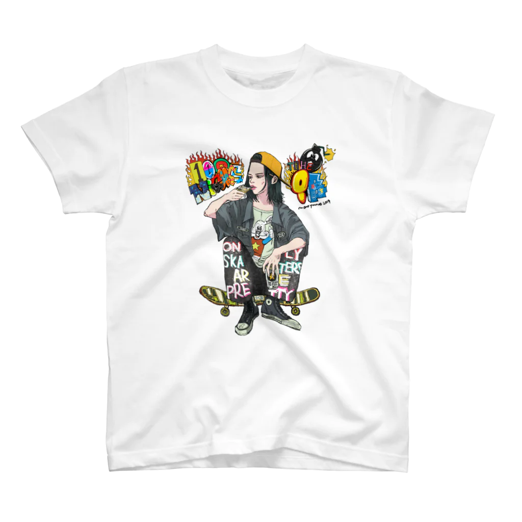 cartoonpunxのOnly skaters are pretty,100NPB Regular Fit T-Shirt