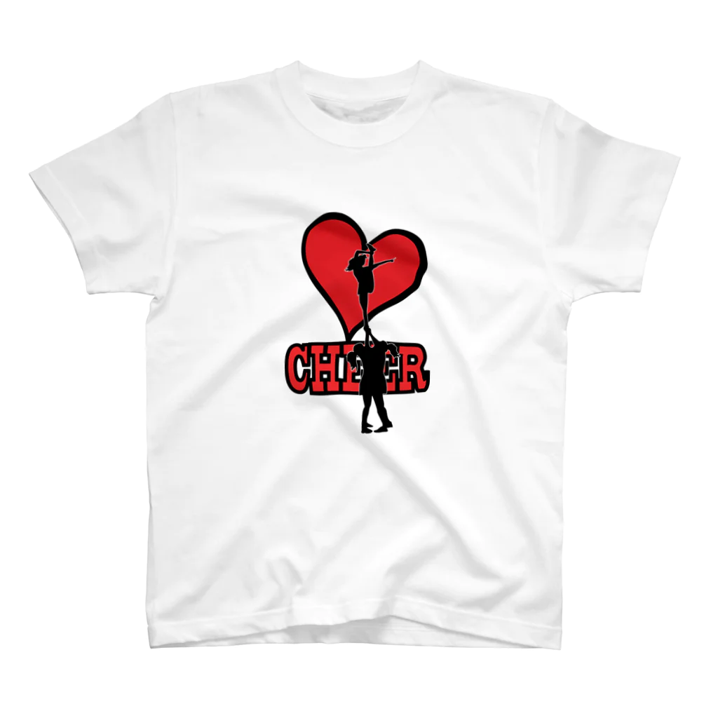 JuggernautCheerのHeartCheerBow スタンダードTシャツ