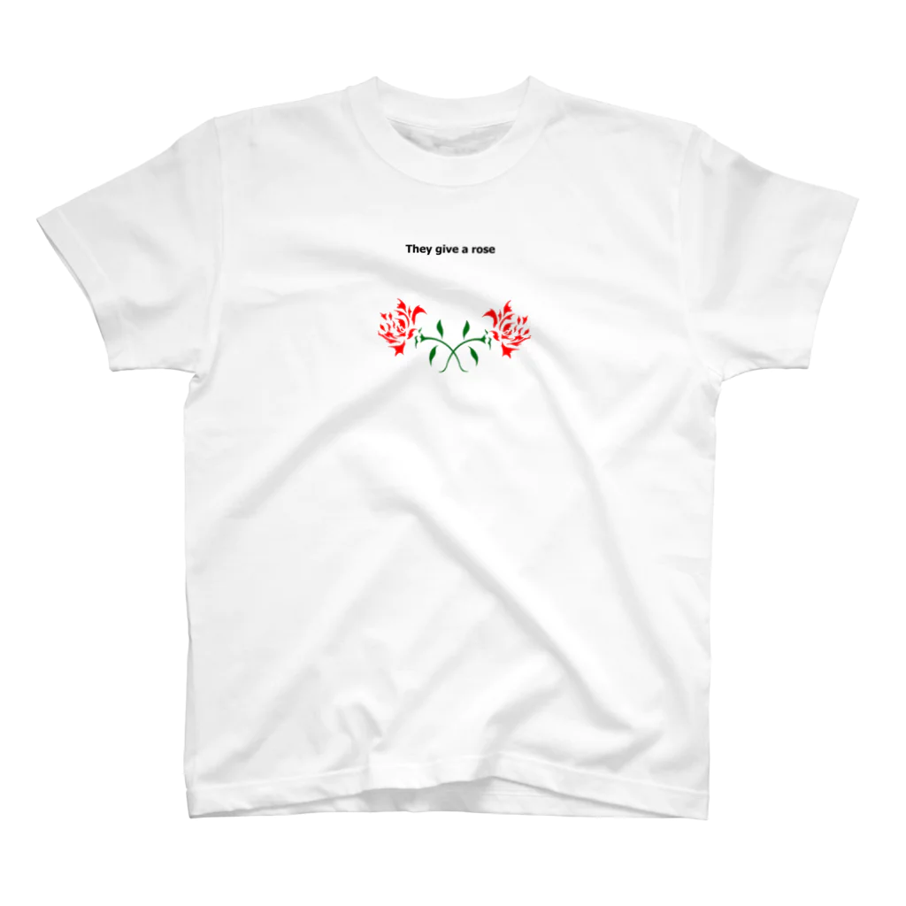 杉山田のバラのクロス Regular Fit T-Shirt