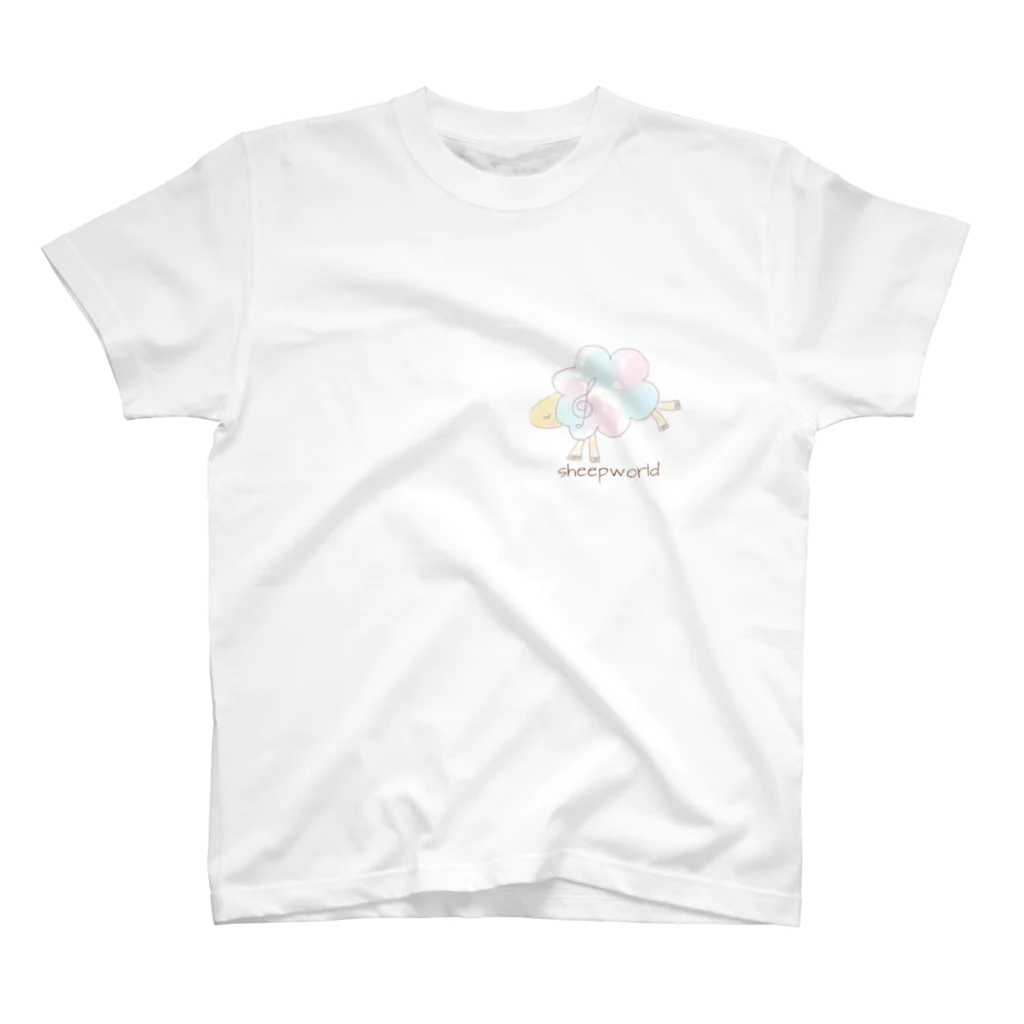 sheepworldのひつじちゃん/淡いバージョン スタンダードTシャツ