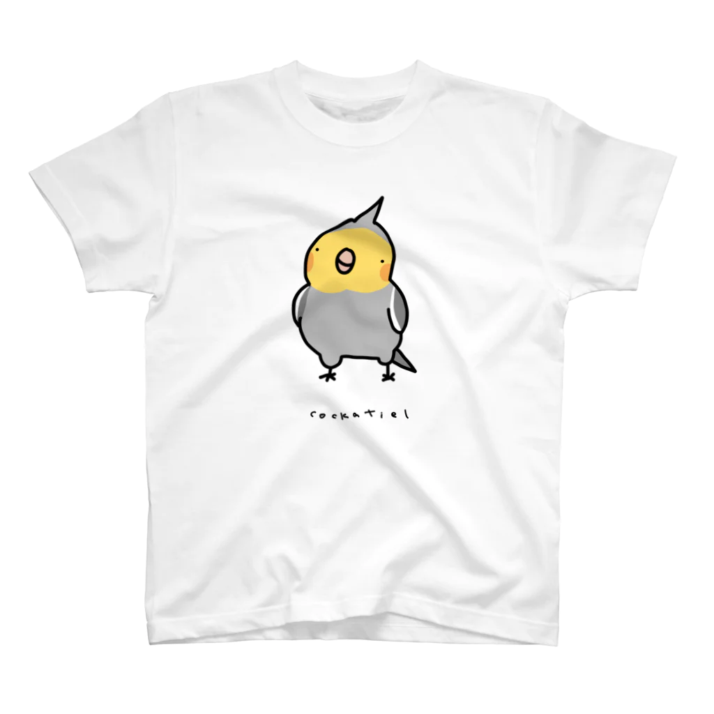 うめだのグッズショップのノーマルオカメインコ（文字あり） Regular Fit T-Shirt