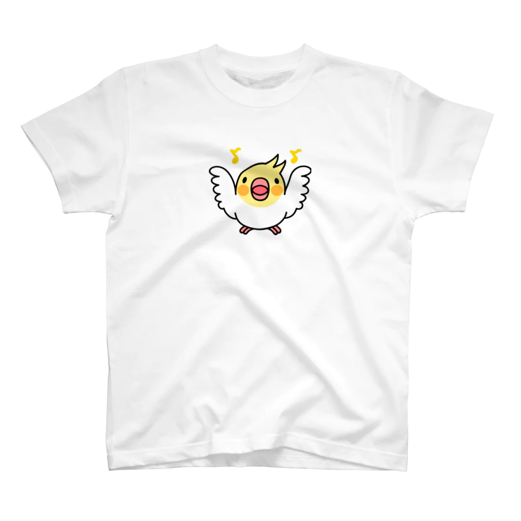 まめるりはことりのまるまるオカメインコ【まめるりはことり】 Regular Fit T-Shirt