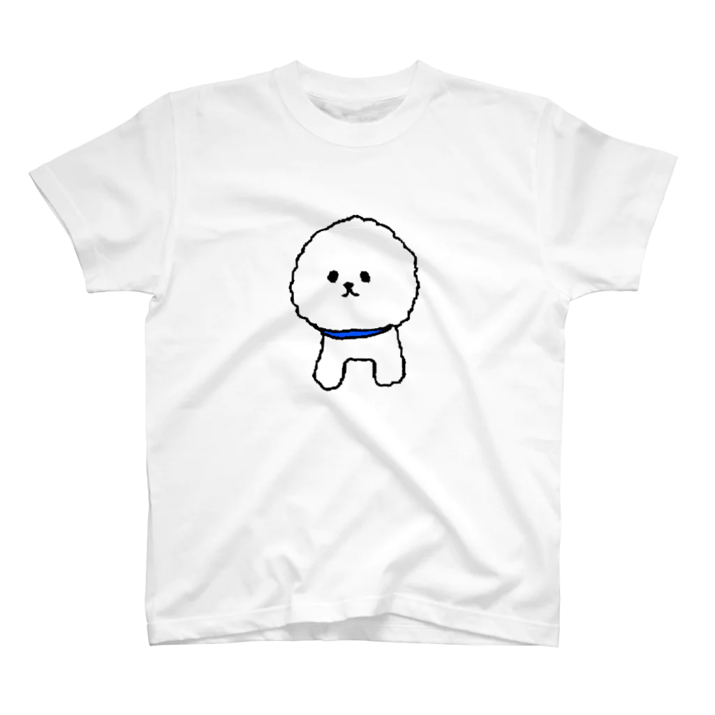 しょうゆごはんのビションフリーゼ もこもこ スタンダードTシャツ