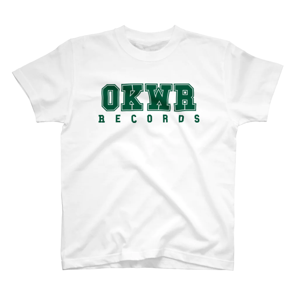 on-the-brookのOKWR records (green) スタンダードTシャツ