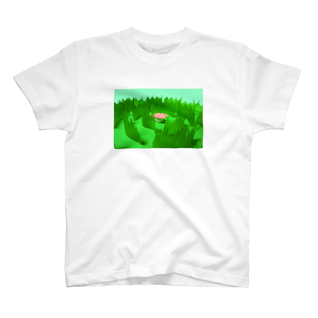 NEW UGLYの草原のうさぎ スタンダードTシャツ