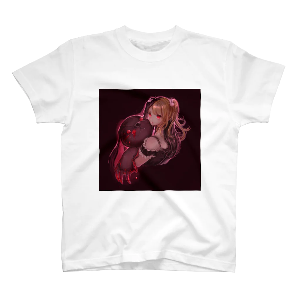 女の子の絵しょっぷのうさぎとお友達の女の子 Regular Fit T-Shirt