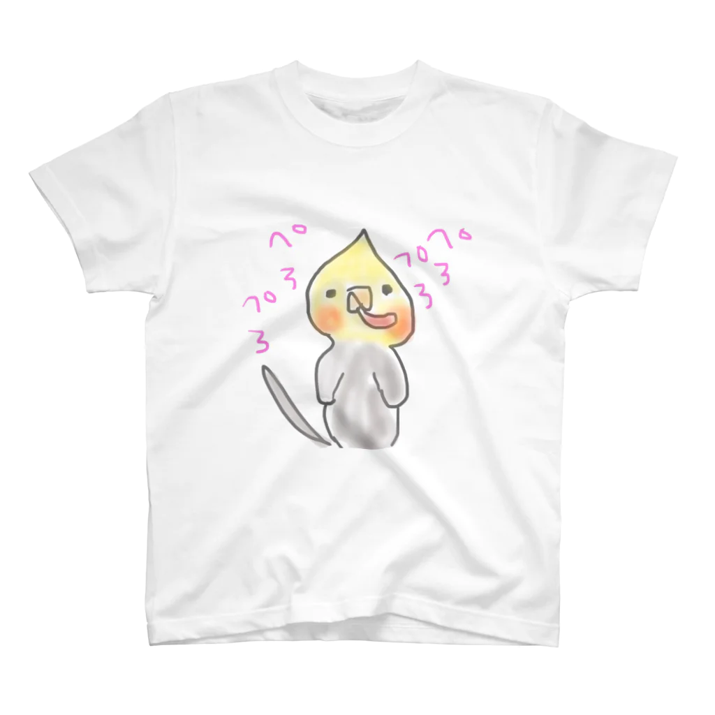 いんこKITCHENのぺろぺろインコ スタンダードTシャツ