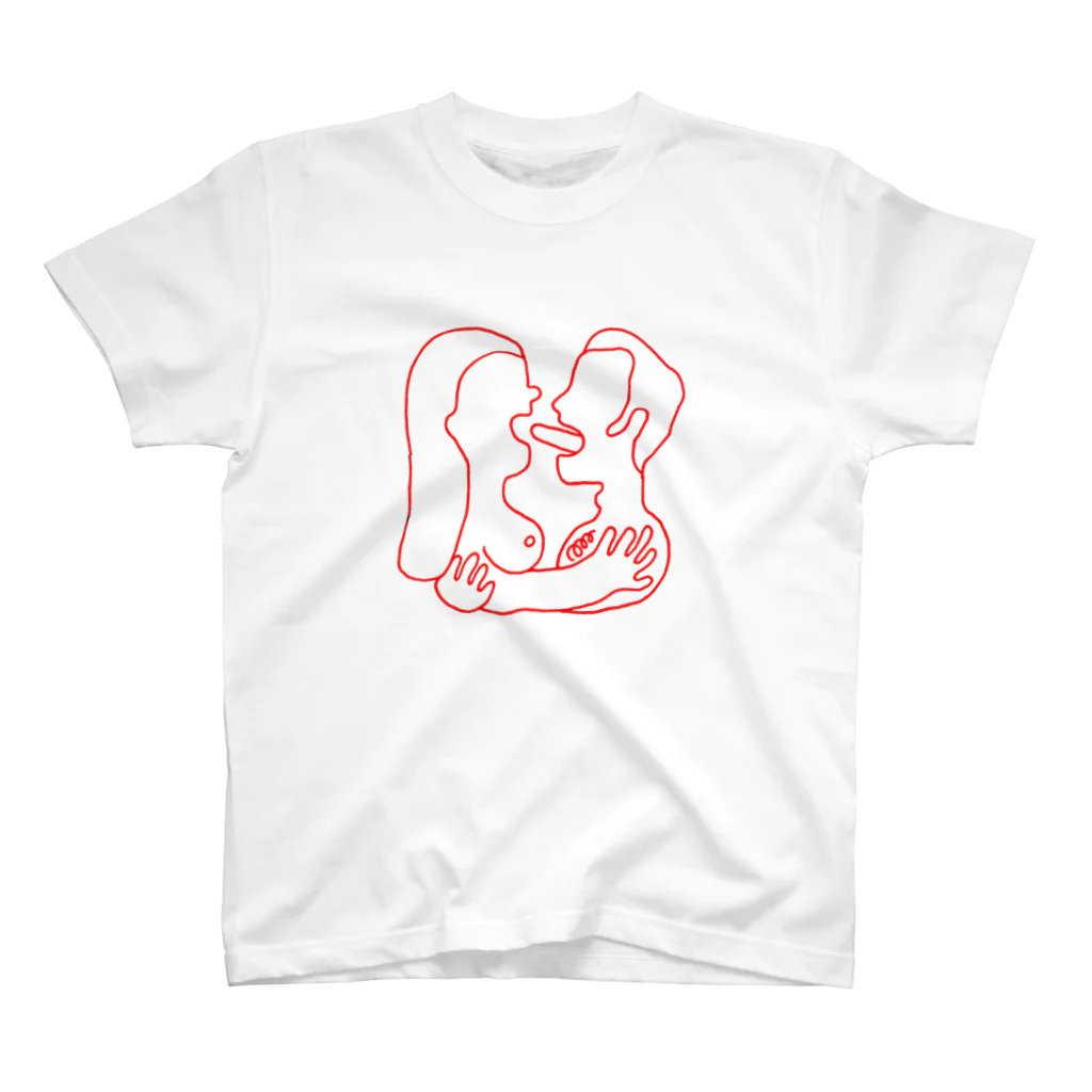 monCheriのKISS RED スタンダードTシャツ