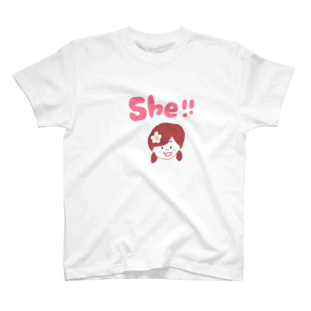 ちゃん❤︎のshe Tシャツ Regular Fit T-Shirt