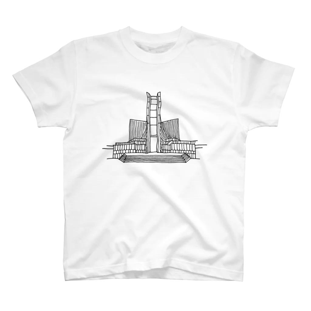 simple thingsの建築ペン画　東京カテドラル Regular Fit T-Shirt