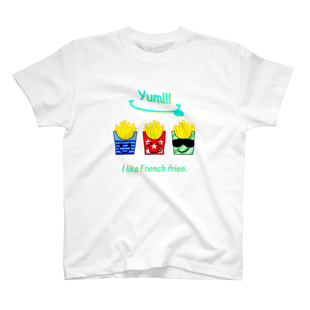 Yokokkoの店のI💛French fries（face ver.) スタンダードTシャツ