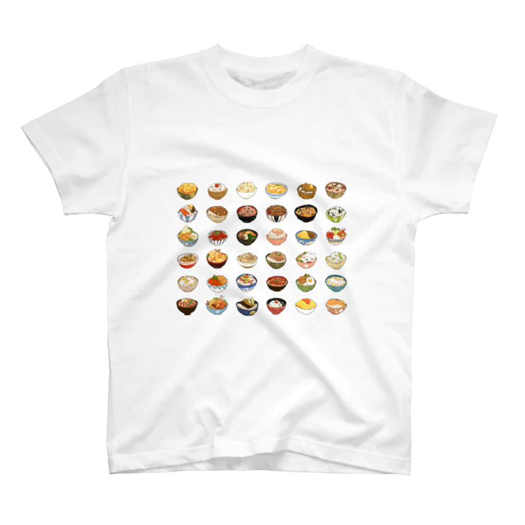 ぶじだびすけの丼がドーン スタンダードTシャツ