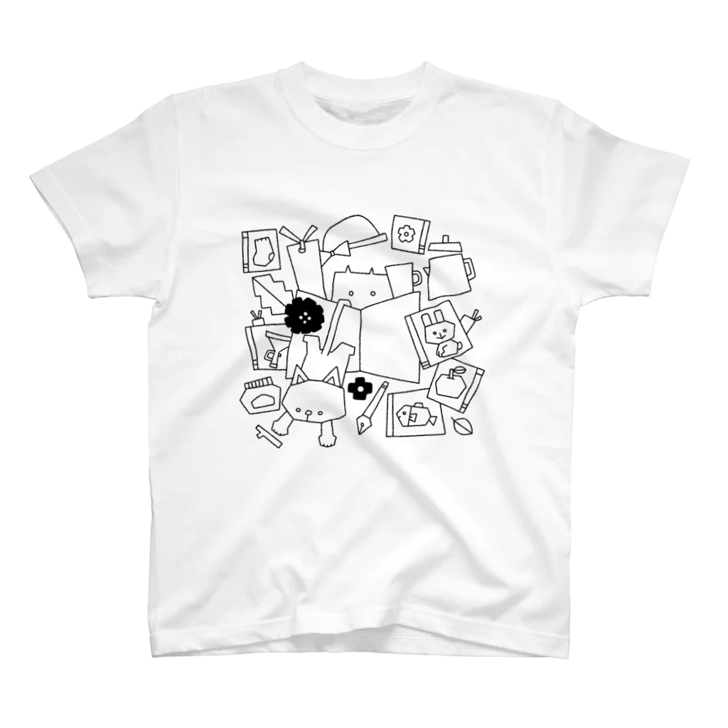 Illustrator イシグロフミカのBOOKCATCOFFEE スタンダードTシャツ