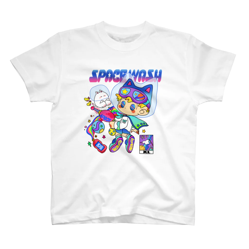 space laundryのスペースウォッシュ～黒地用～ スタンダードTシャツ