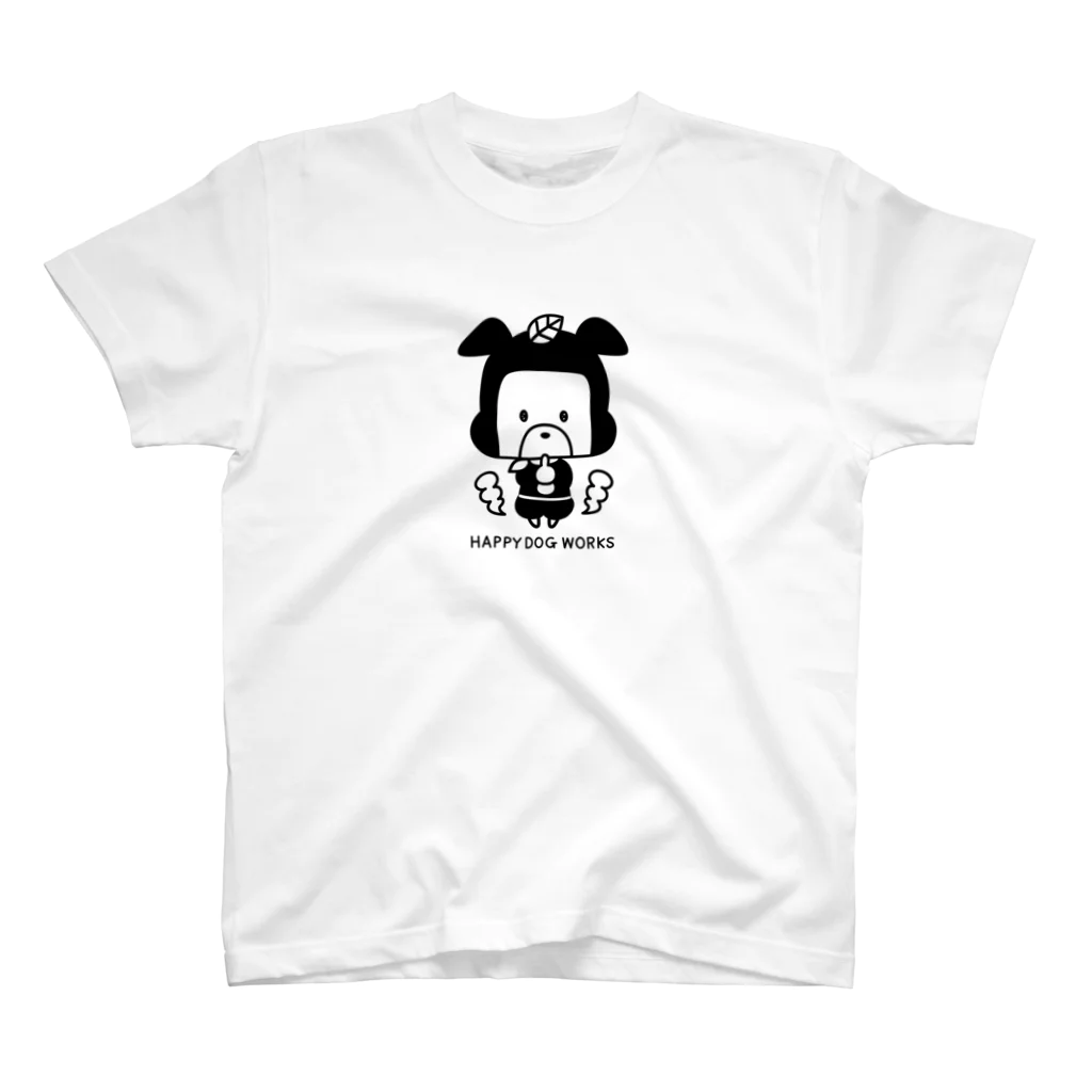 HAPPY DOG WORKS@SUZURIの忍者犬たろうくん_どろんBK Regular Fit T-Shirt