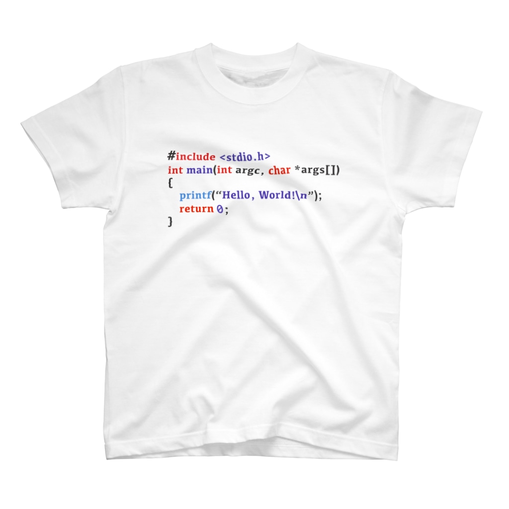 しょーたのC言語 Hello World Regular Fit T-Shirt