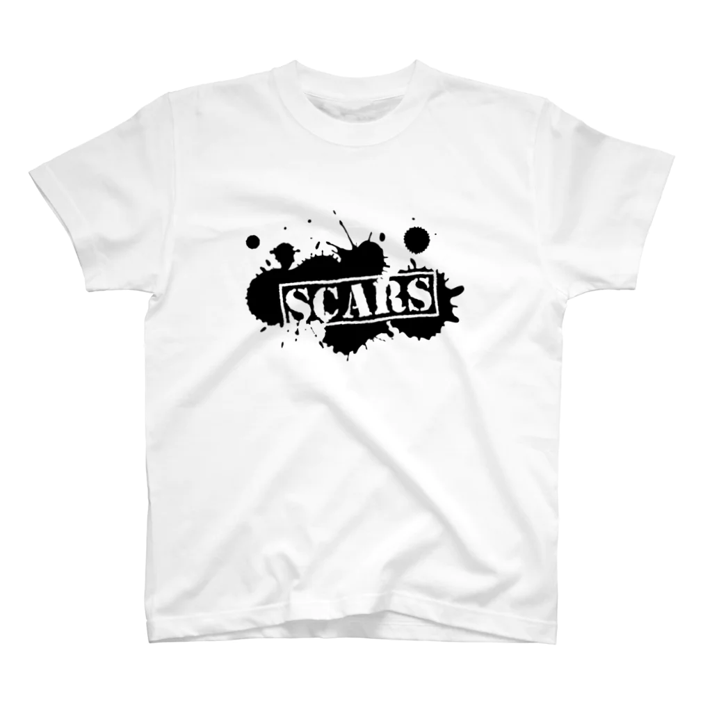 SCARSのペイントロゴ（ブラック） Regular Fit T-Shirt