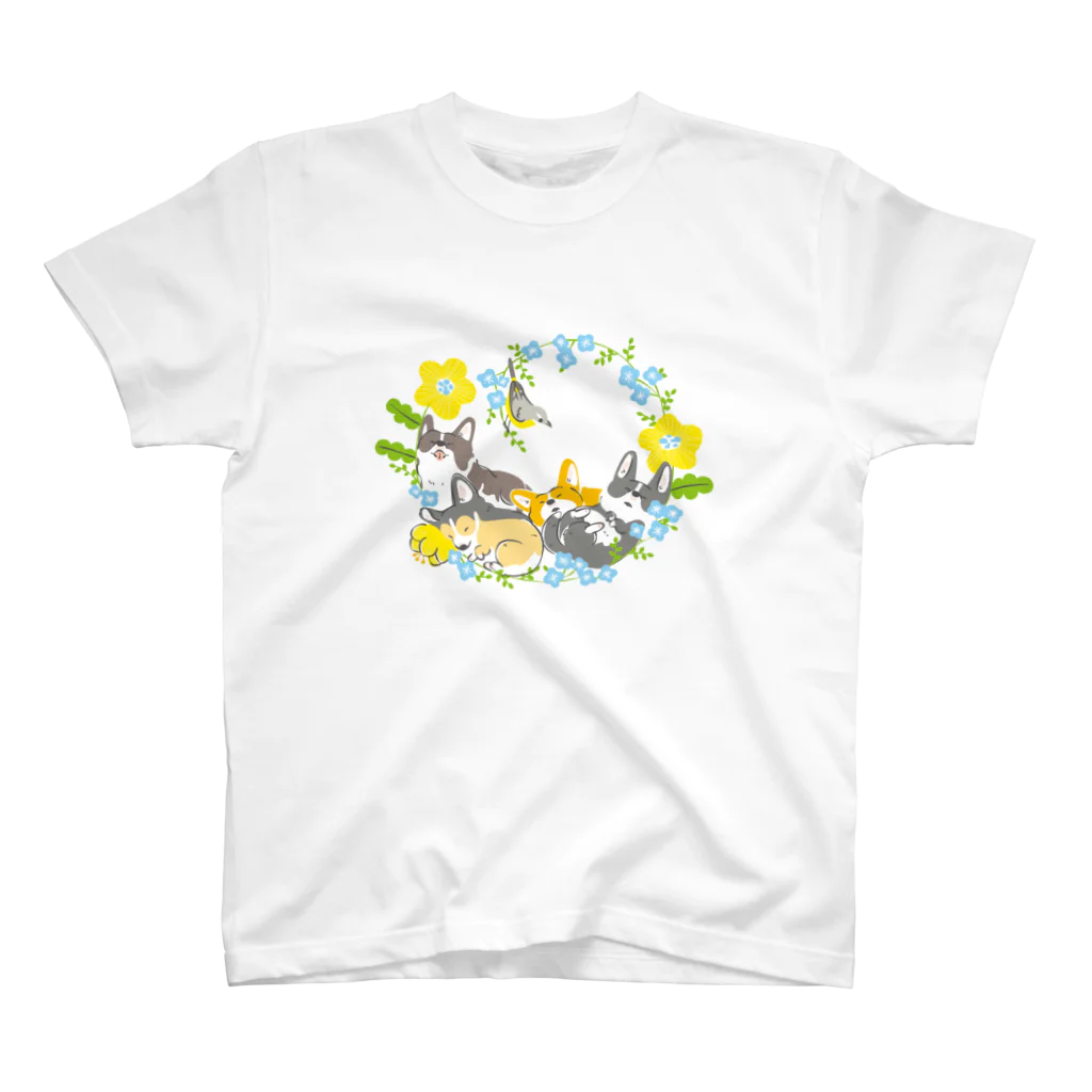 サカモトリエ/イラストレーターのねむねむコーギー Regular Fit T-Shirt