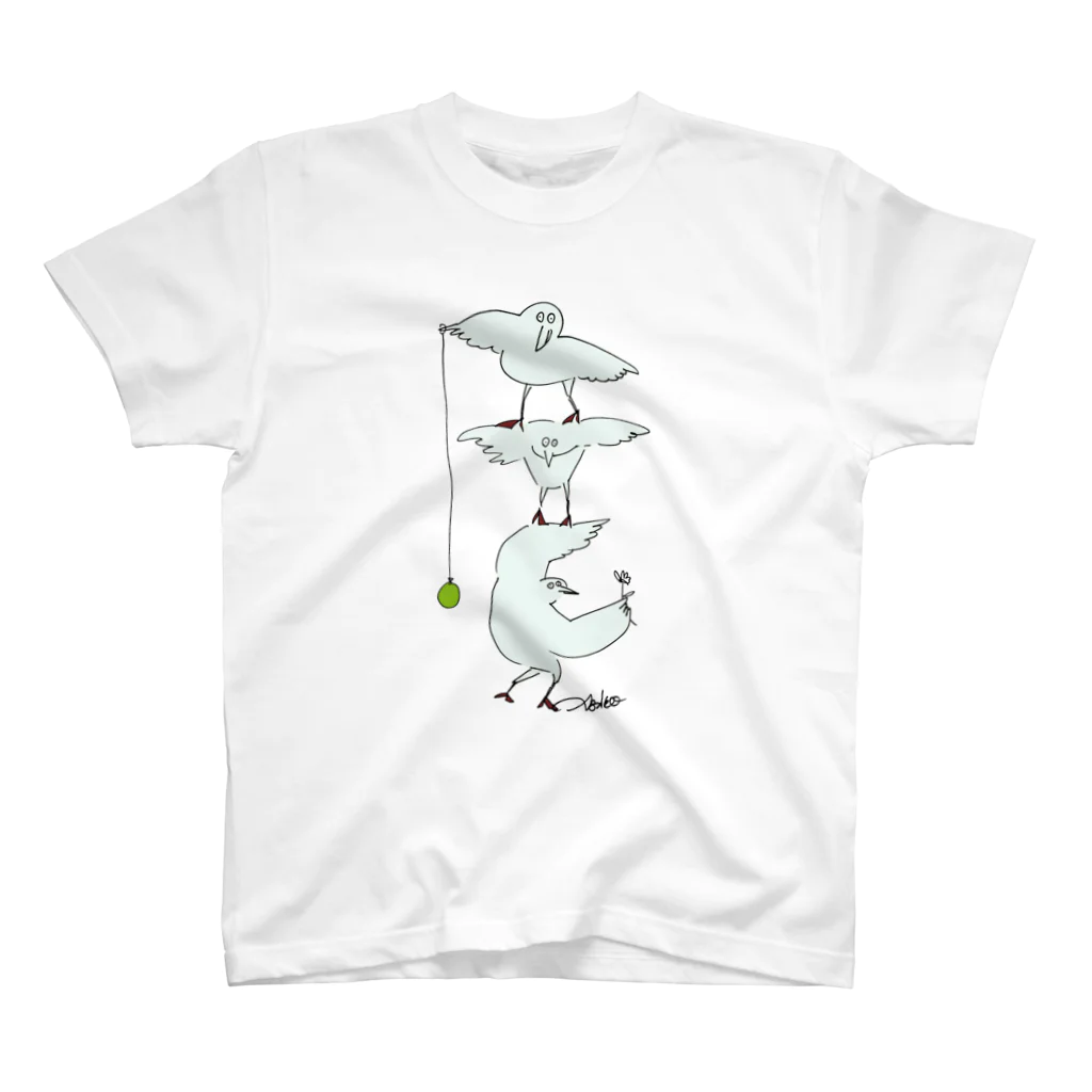 ohaguro-usakoのthree birds=三羽のトリ君 スタンダードTシャツ