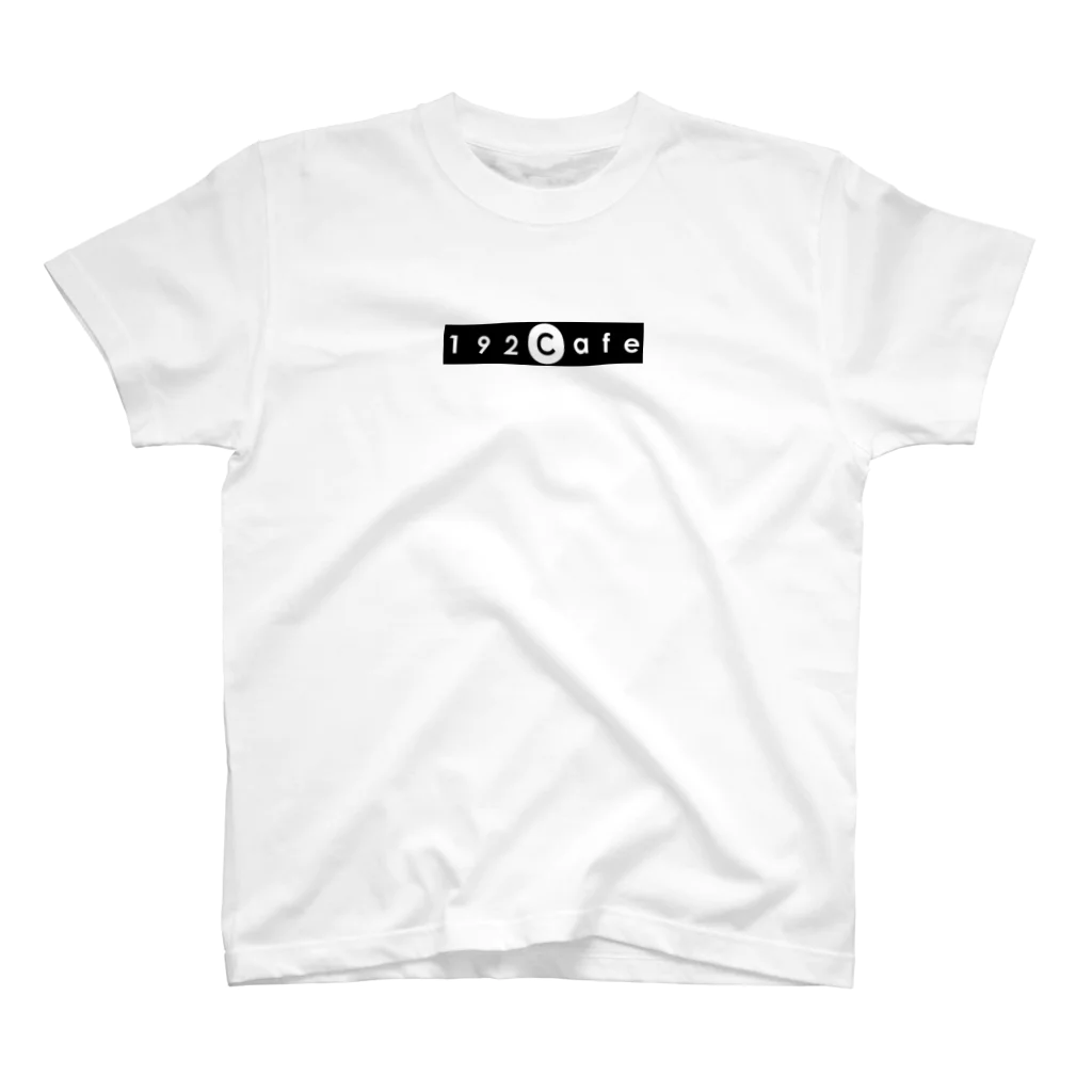 192Cafeの192CafeロゴTシャツ Black-White スタンダードTシャツ