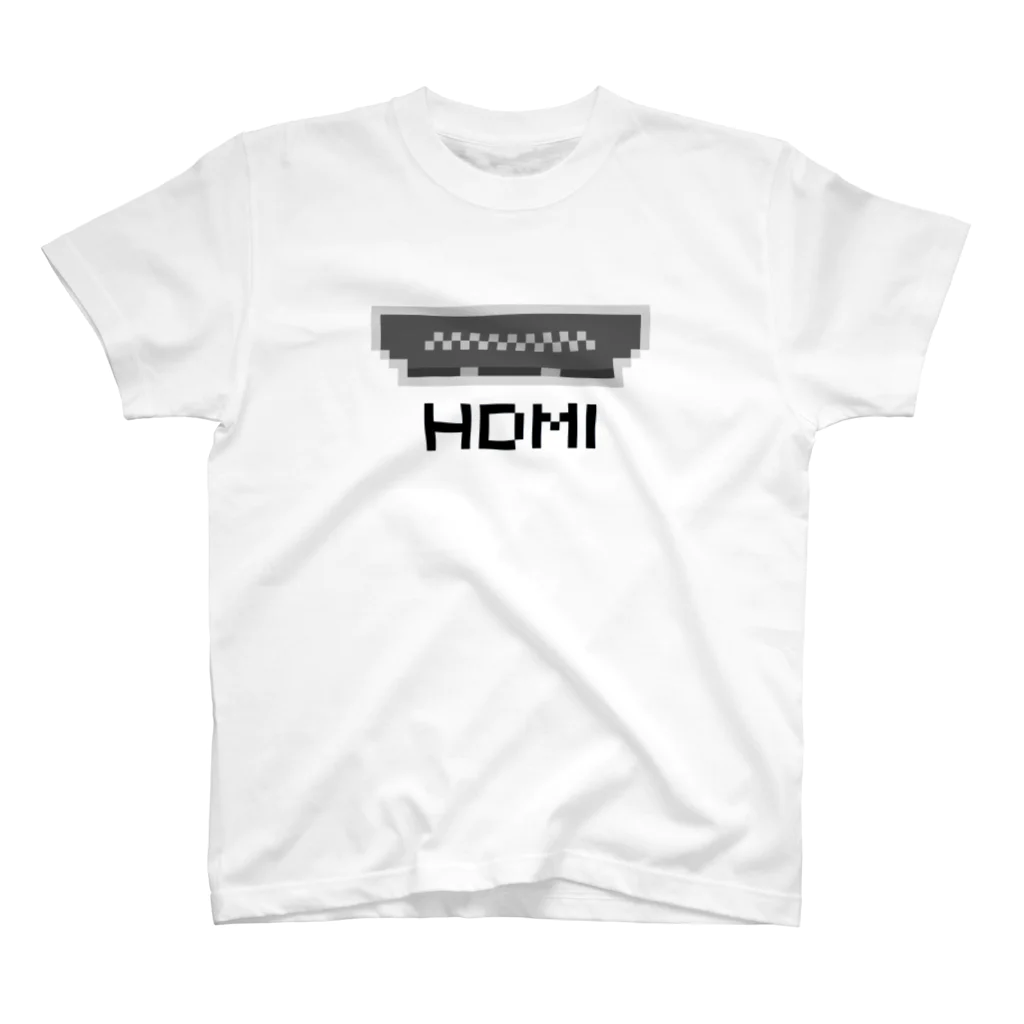 ささののお店のドットHDMI 黒 スタンダードTシャツ