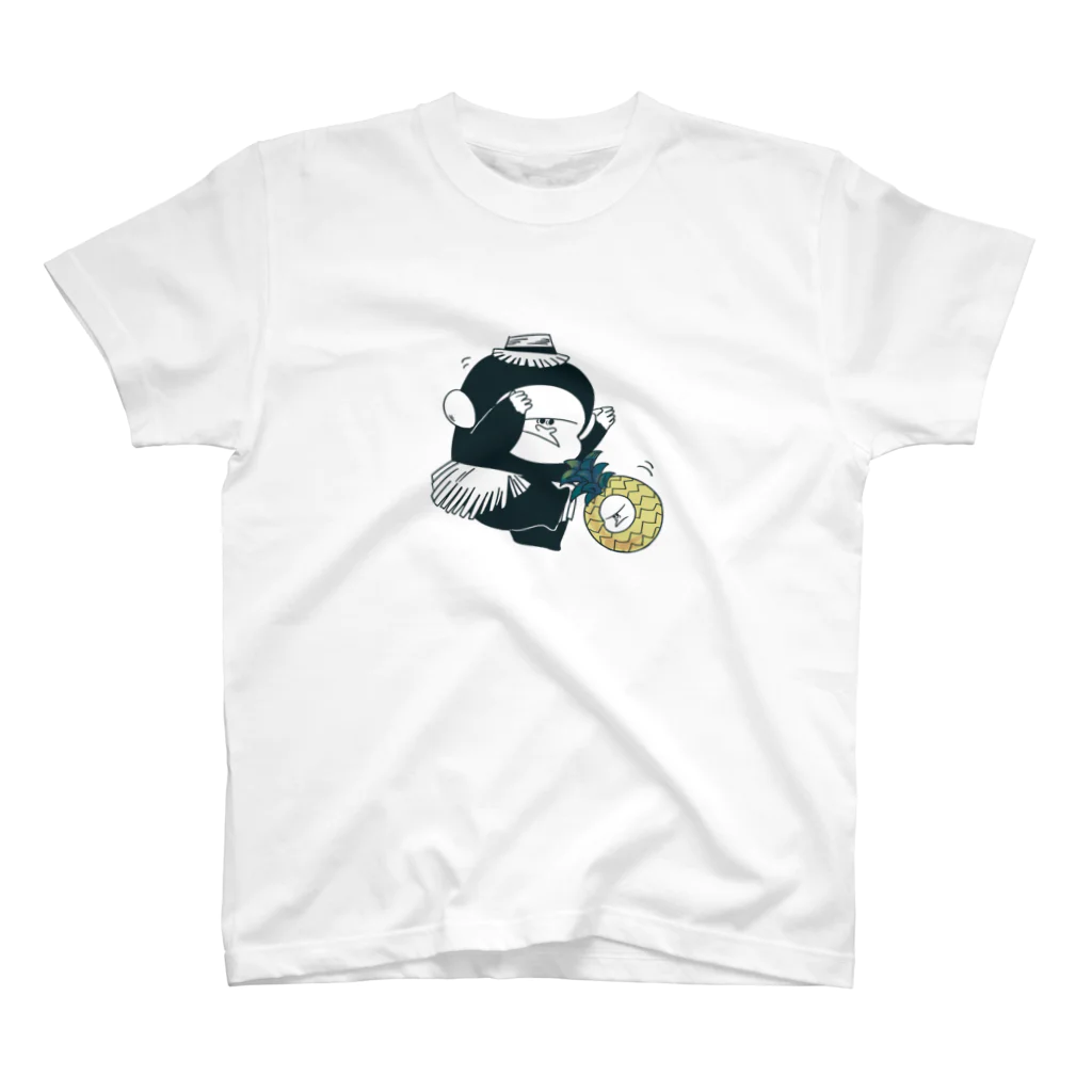 MINI BANANA ゴリラの親子のMINI BANANA スタンダードTシャツ