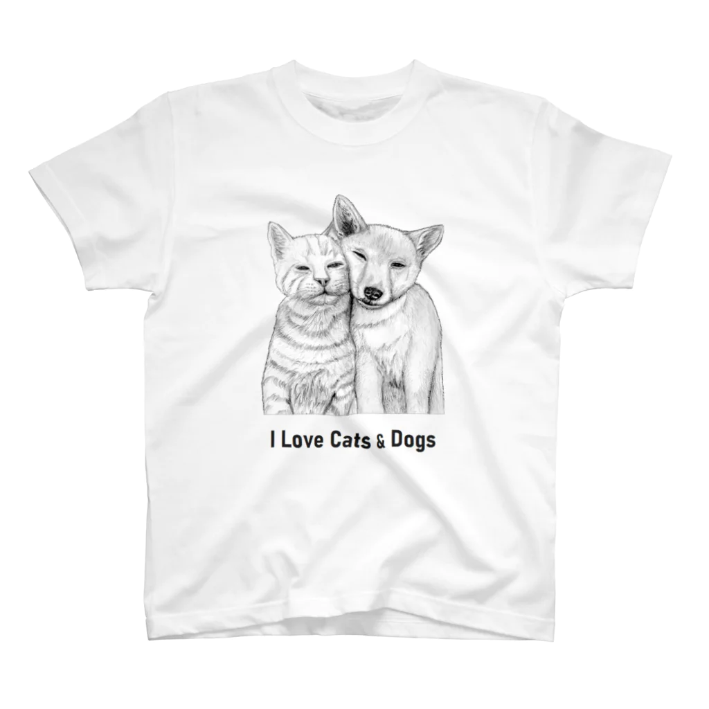 I love cats&dogs　のI Love Cats&Dogs Regular Fit T-Shirt