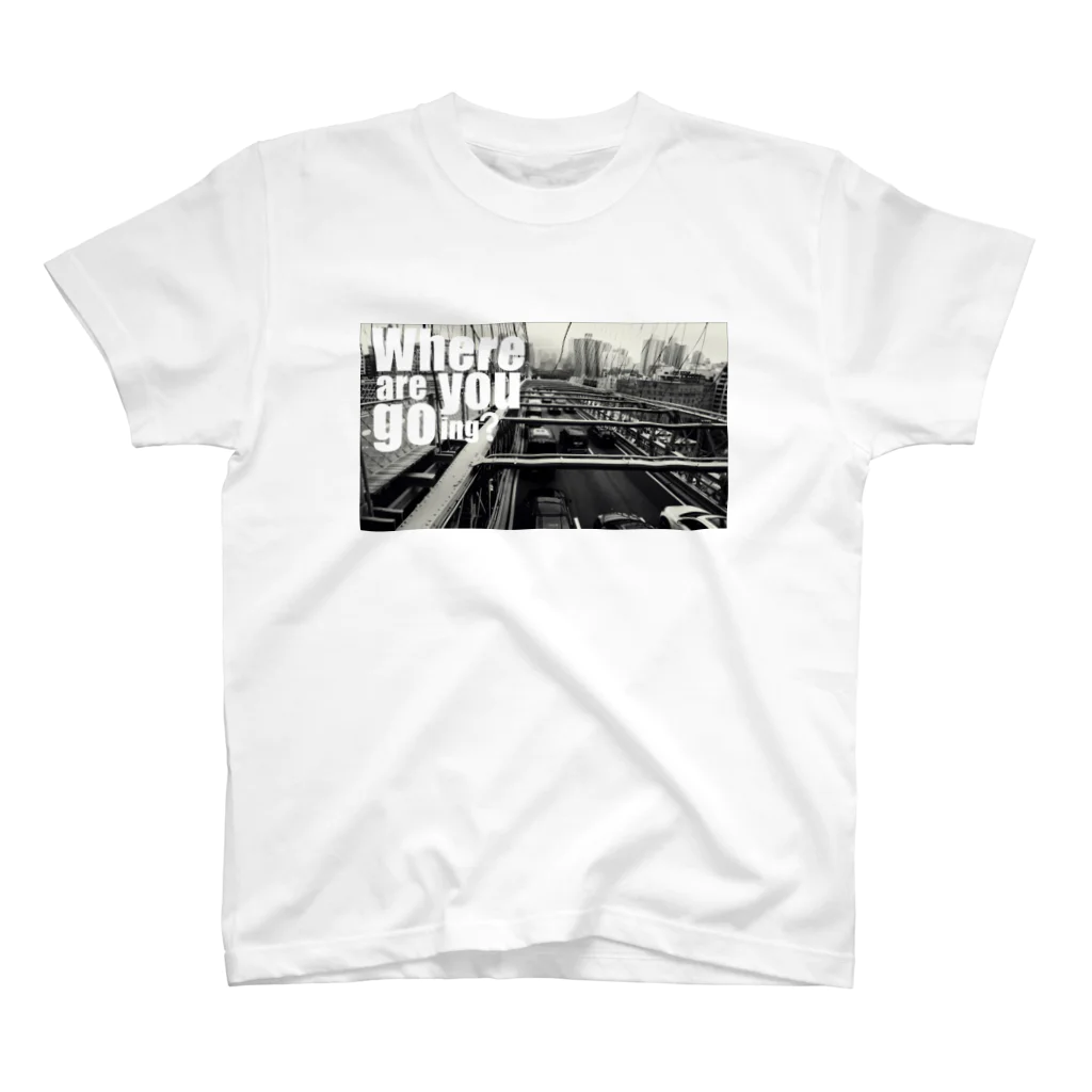 柴犬CHIROのWhere are you going? Regular Fit T-Shirt