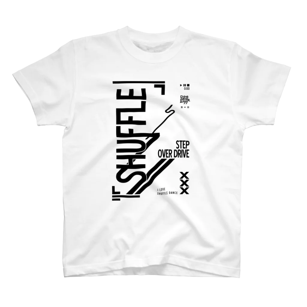 6TanのSHUFFLE DANCE （デザイン黒） スタンダードTシャツ