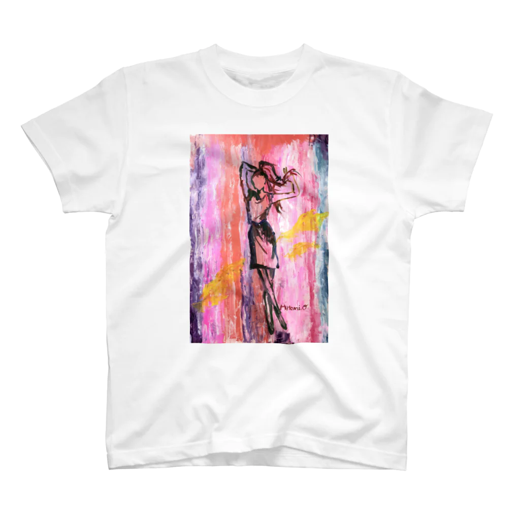 13's SHOPの油彩画『ドレスアップ』 Regular Fit T-Shirt