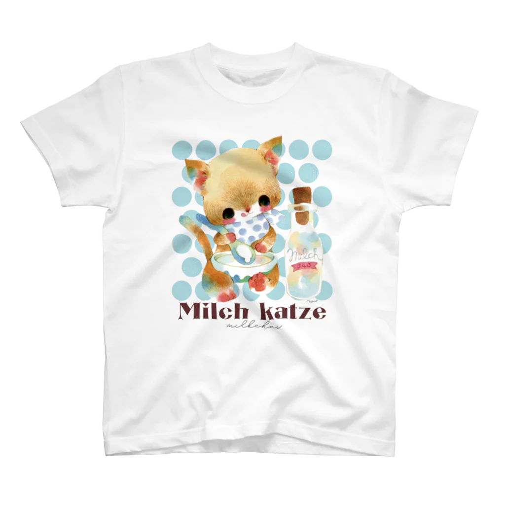 milkchaiのミルクネコ Regular Fit T-Shirt