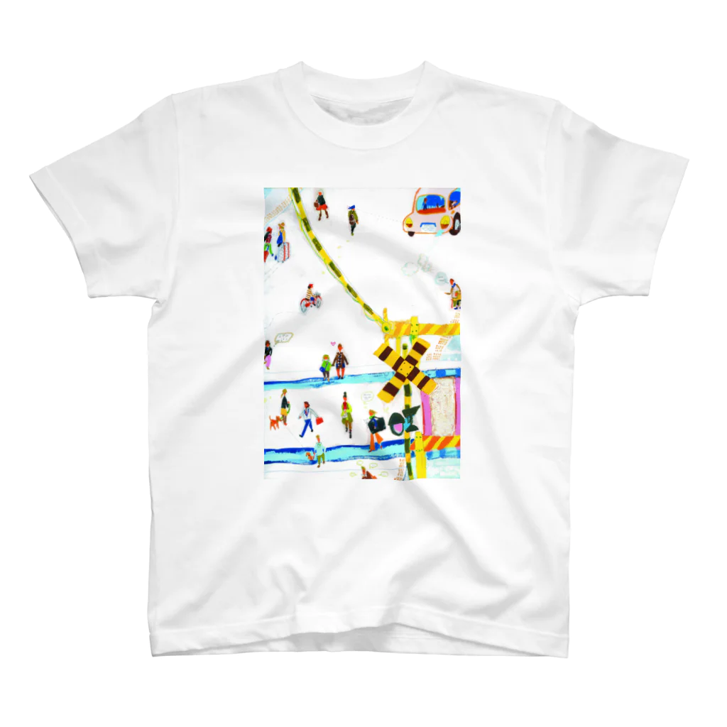 めのフミキリのある風景 スタンダードTシャツ