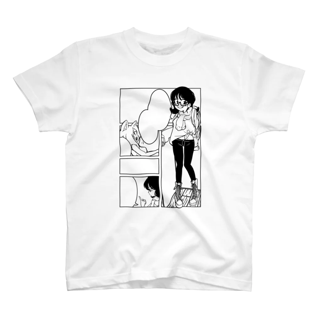 イラストキッチンのセリフのない漫画(白黒) Regular Fit T-Shirt