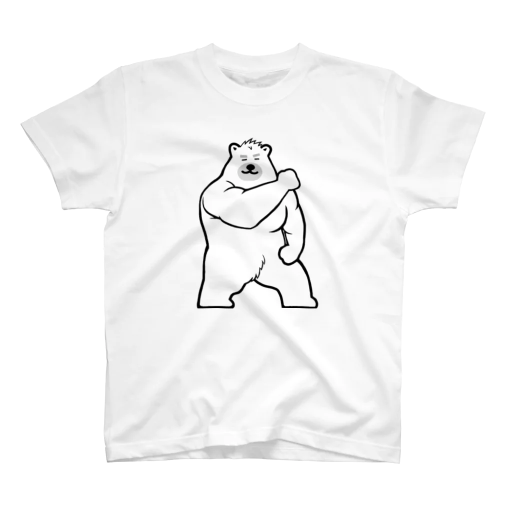くーまんの部屋🐻のマッスル白熊(白) Regular Fit T-Shirt