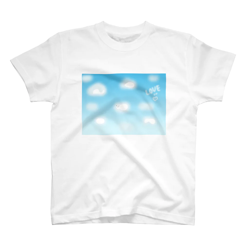 Momonngamonnga zakka の青い空白い雲 スタンダードTシャツ