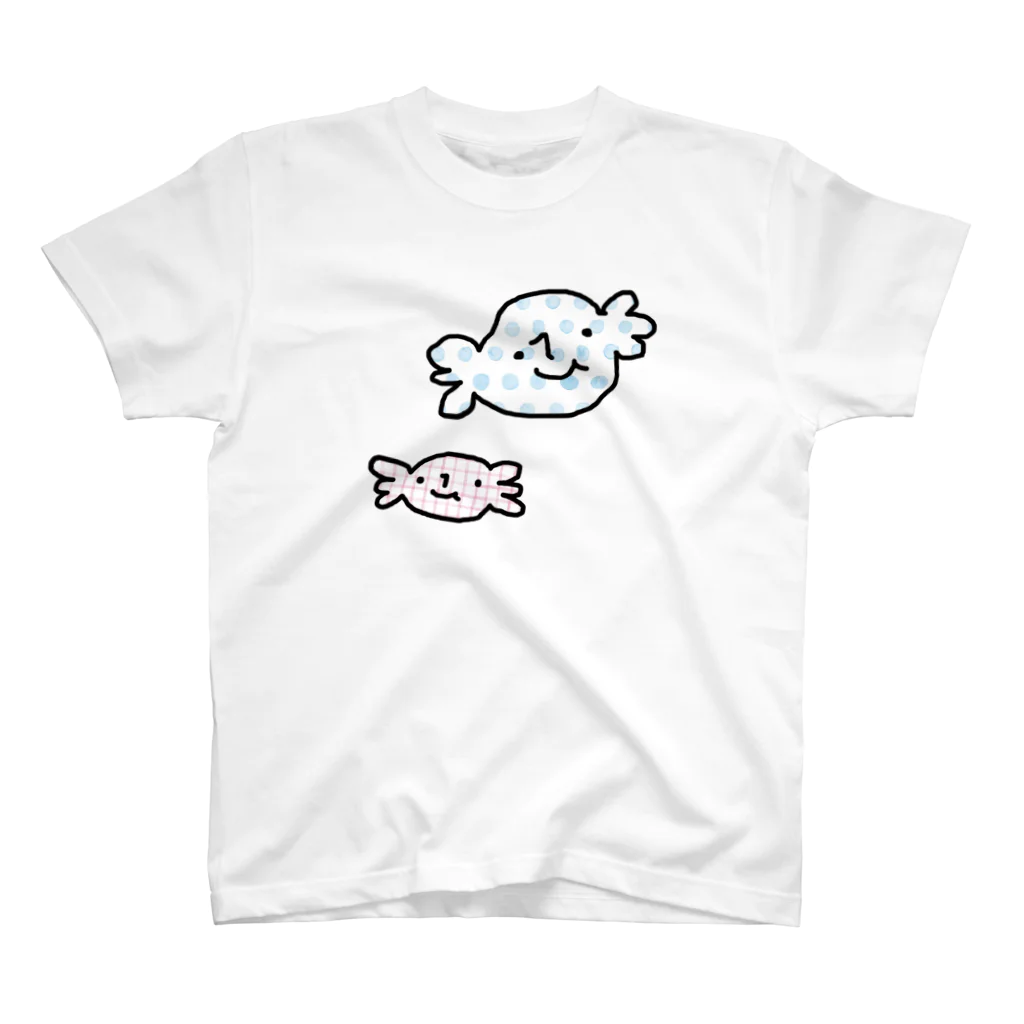 7030ナオミオ百貨のあめだまんとソフトキャンディちゃん スタンダードTシャツ