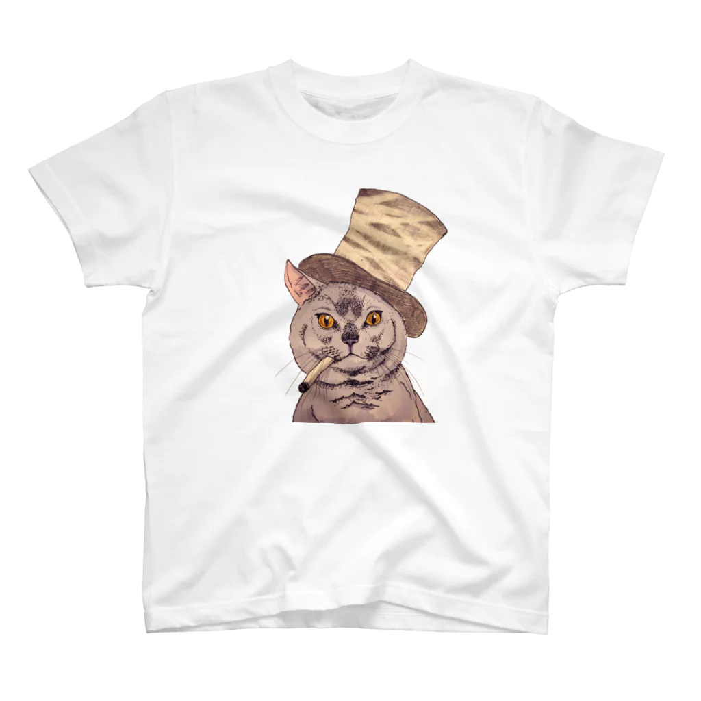 あっQ屋のDandy cat -紳士猫 Regular Fit T-Shirt