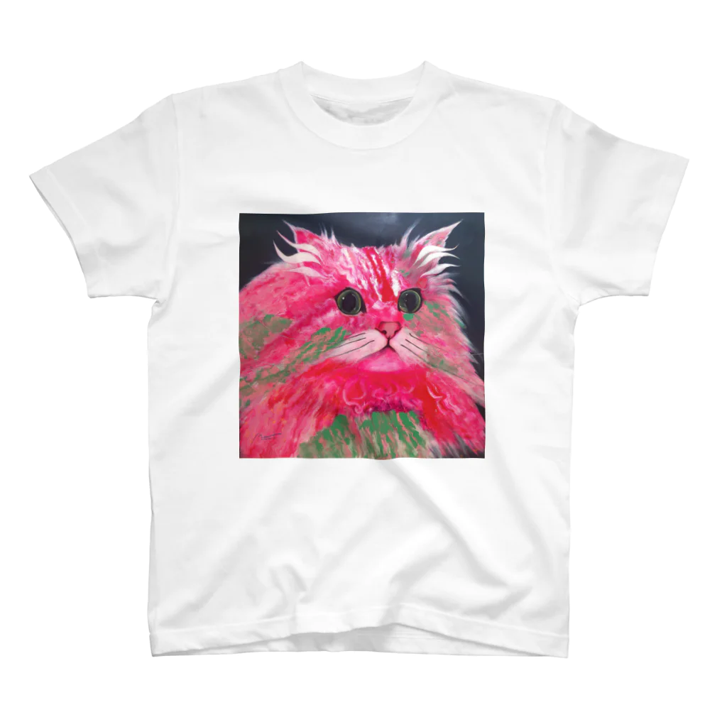 Ange Fleur （アンジュフルール）のRhodonite Cat（ロードナイト キャット） スタンダードTシャツ