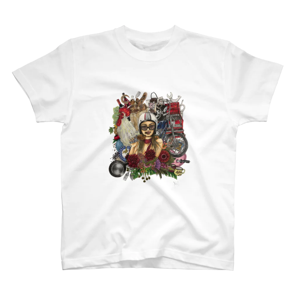 よぷーるのバイクガール スタンダードTシャツ