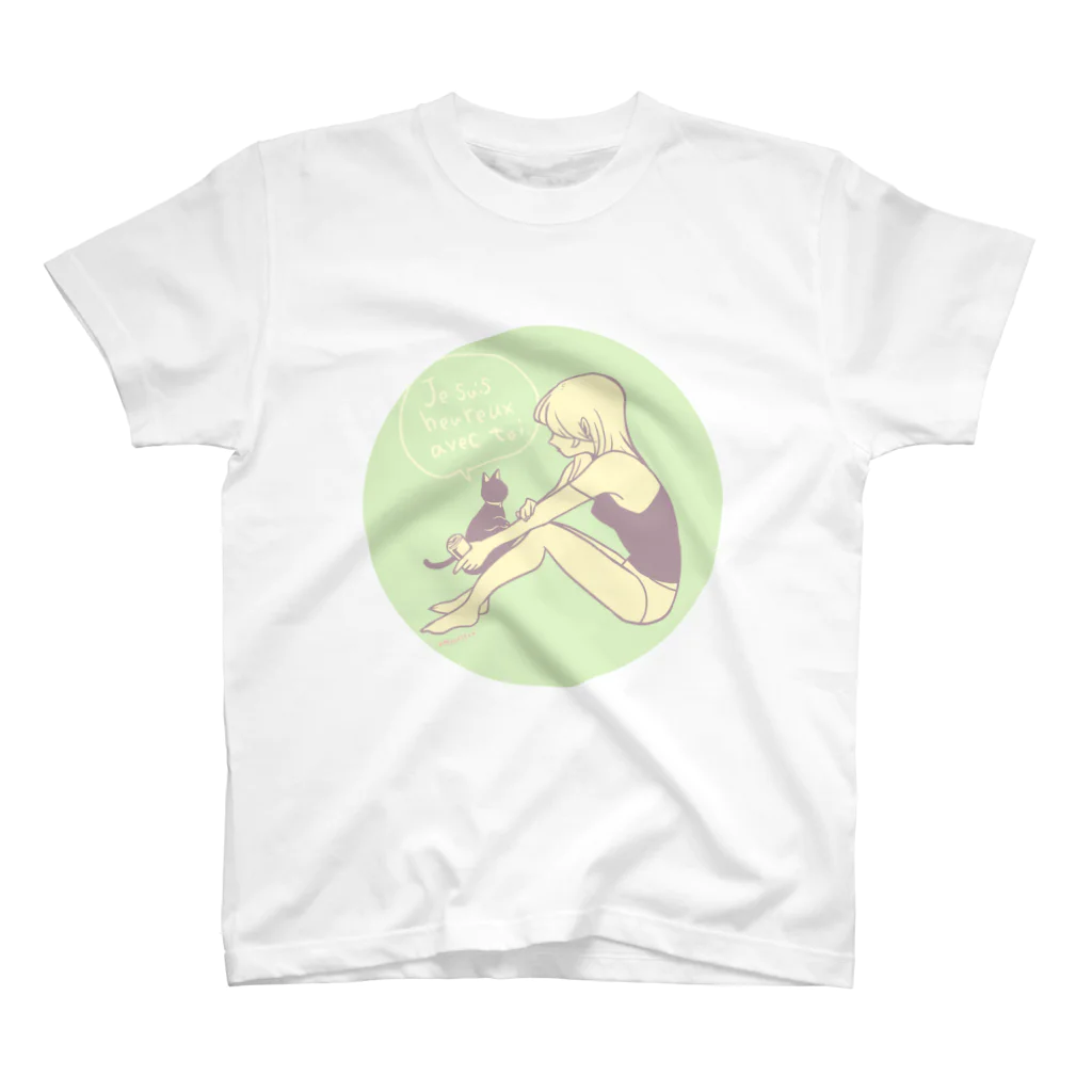 ★MINETTE★の猫と女性 Regular Fit T-Shirt