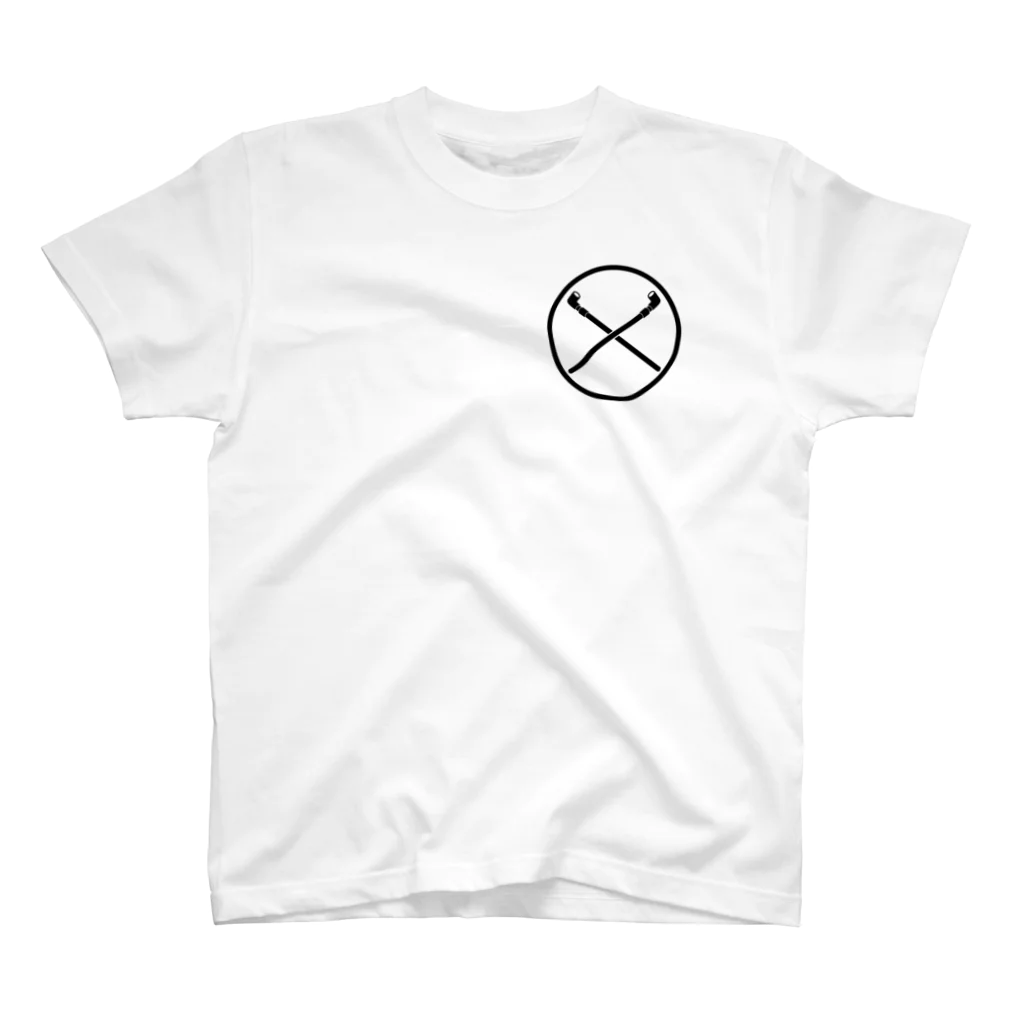 蛇口〆太のお店の無い家紋-鉄パイプ- Regular Fit T-Shirt