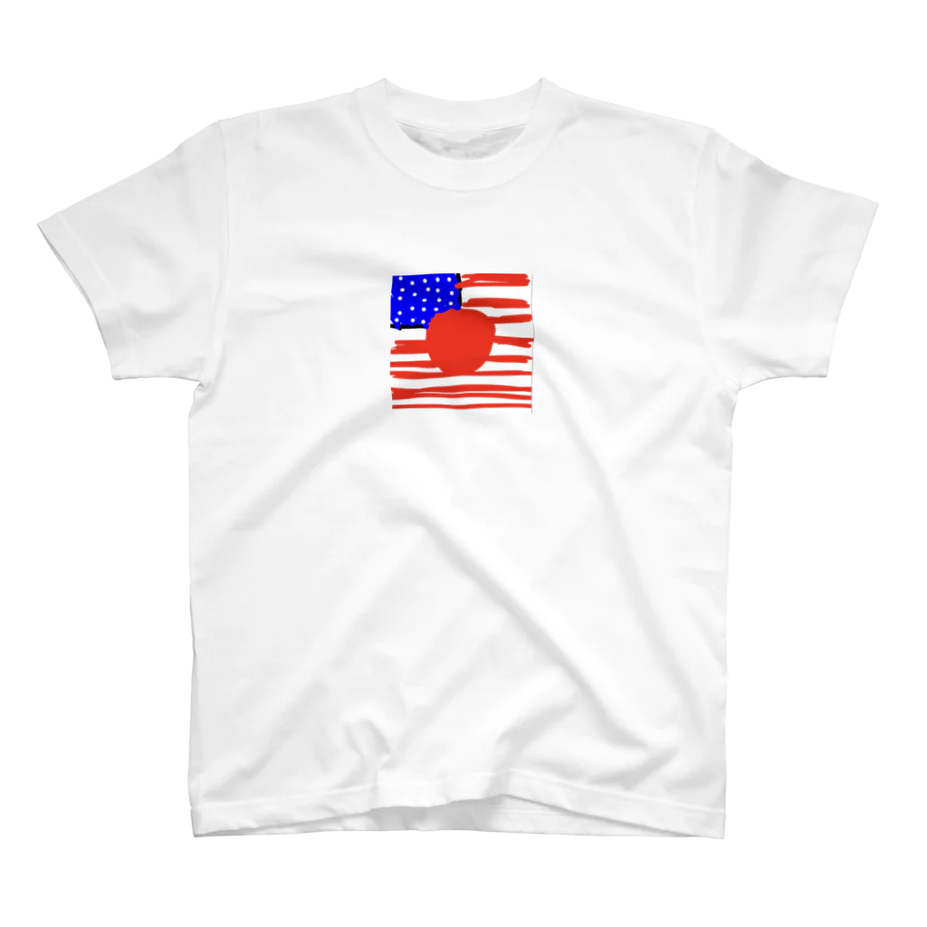 kaito3301の日本と米国の合同国旗 スタンダードTシャツ