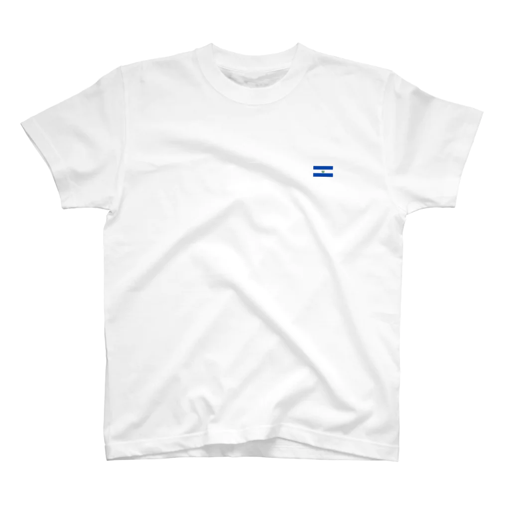 大のエルサルバドル国旗 胸ロゴ Regular Fit T-Shirt