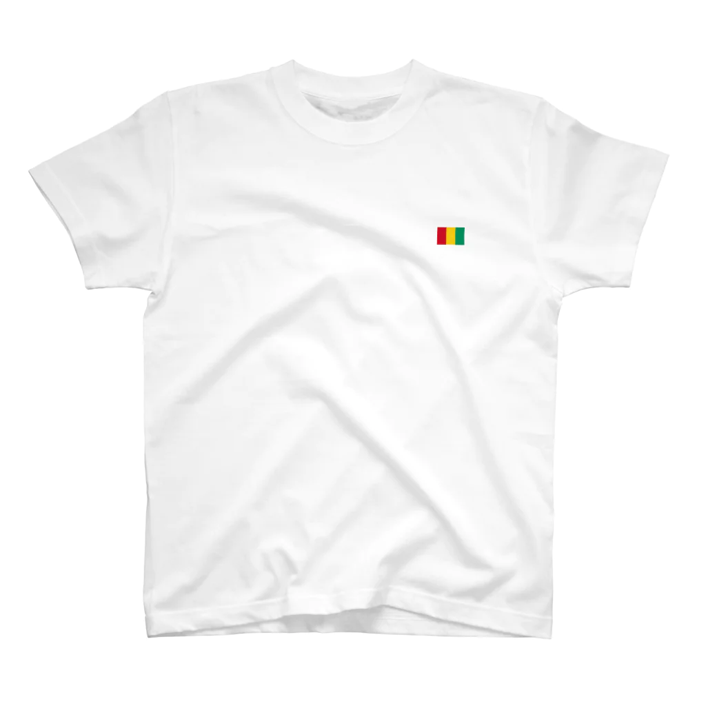 大のギニア国旗 胸ロゴ Regular Fit T-Shirt