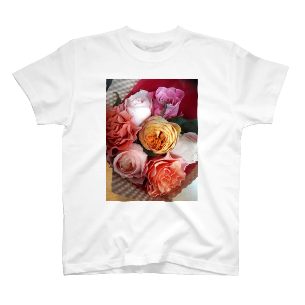 七色花面の薔薇のリズム感♪ スタンダードTシャツ