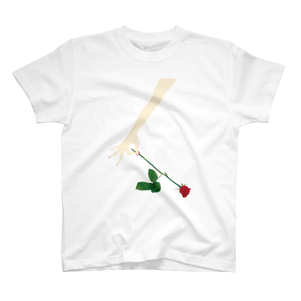 asahi official goods store の薔薇と手 Regular Fit T-Shirt