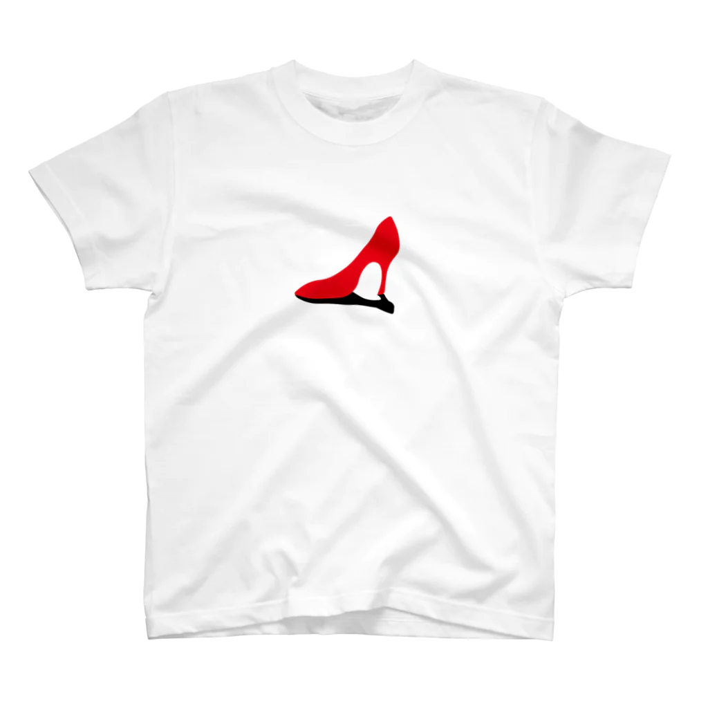 asahi official goods store の赤いハイヒール Regular Fit T-Shirt