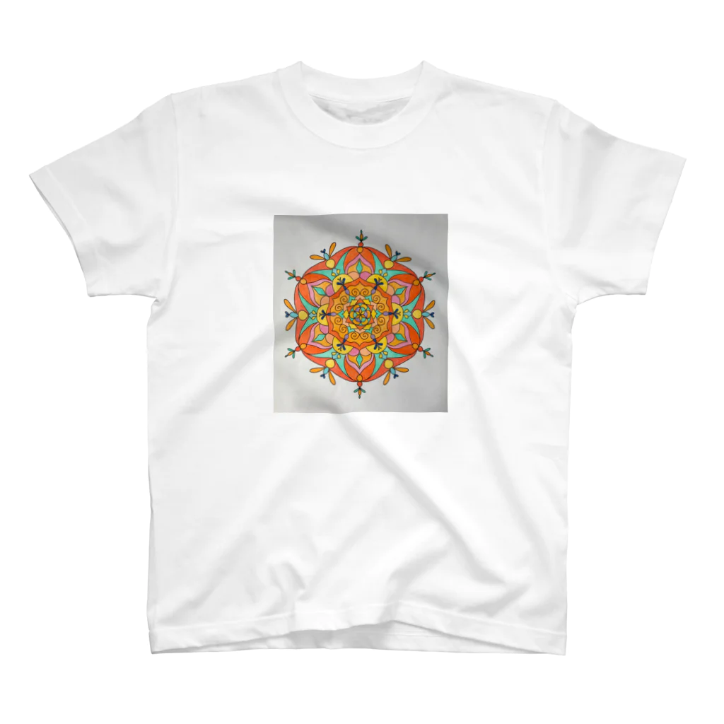 アトリエ　ＳＵＰＵのマンダラORANGE スタンダードTシャツ