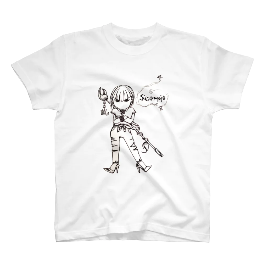 エンピツの星のアクセな12星座　蠍座 Regular Fit T-Shirt