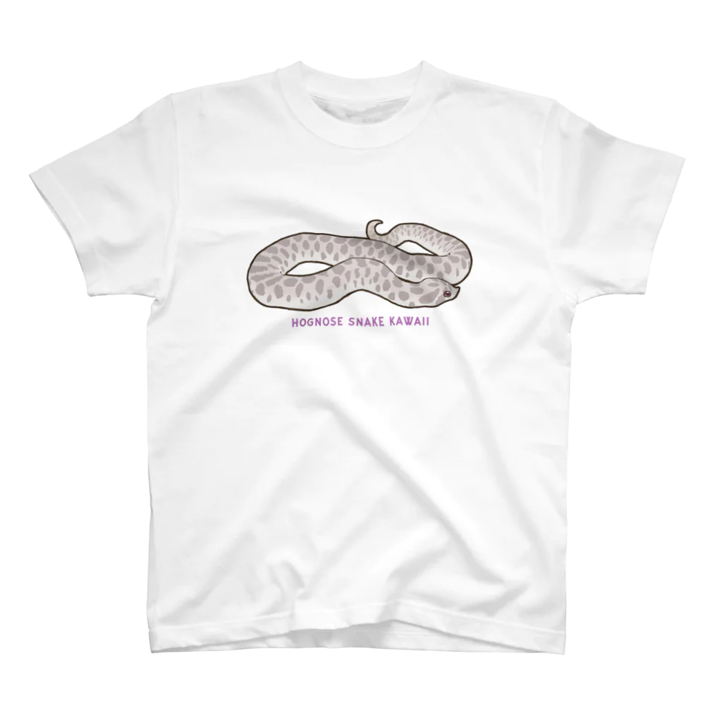 みけにょろのHognose snake Kawaii 【Lavender】 Regular Fit T-Shirt